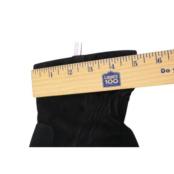 Michael Michael Kors BLACK REAL LEATHER SUEDE HIGH HEEL ROUND TOE ANKLE BOOTS 7M - Picture 15 of 16